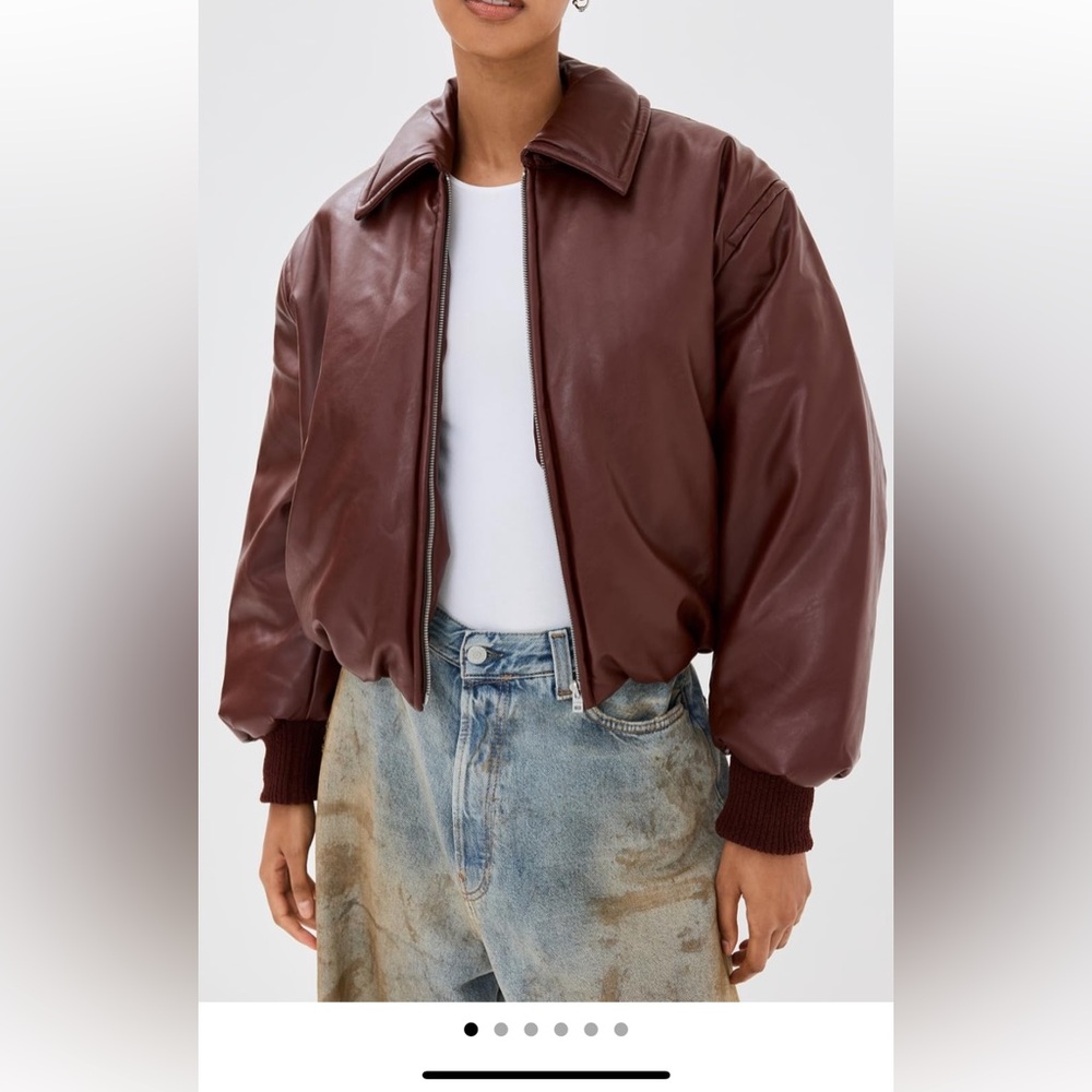 Acne studios leather puffer jacket. SIZE 38